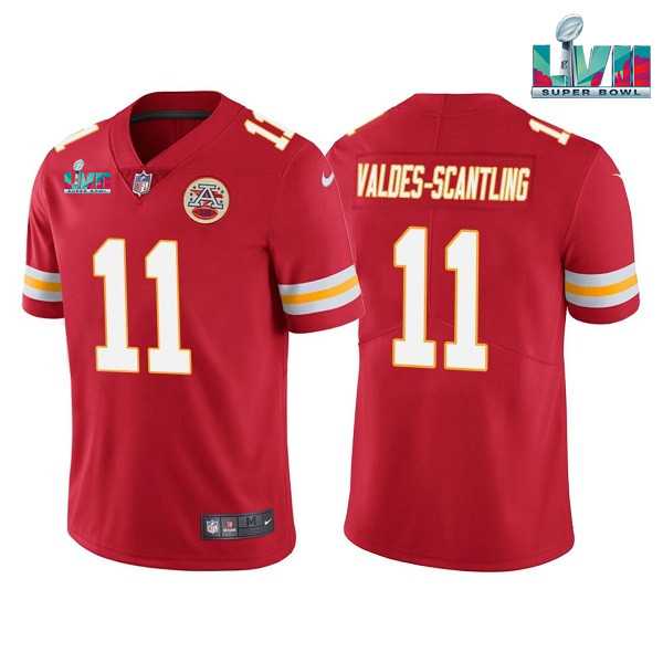 Men & Women & Youth Kansas City Chiefs #11 Marquez Valdes-Scantling Red Super Bowl LVII Patch Vapor Untouchable Limited Stitched Jersey->kansas city chiefs->NFL Jersey
